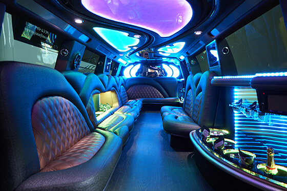 limo with champagne bucket