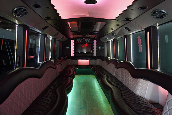 leather bus interior