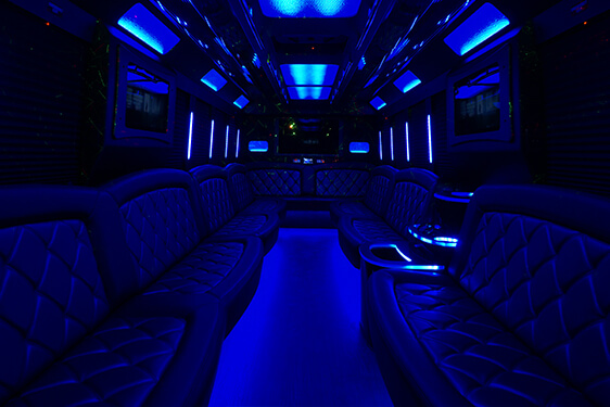 gorgeous party bus interior